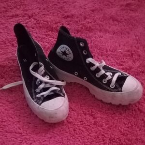 Converse Kids Black and White High-Top Sneakers